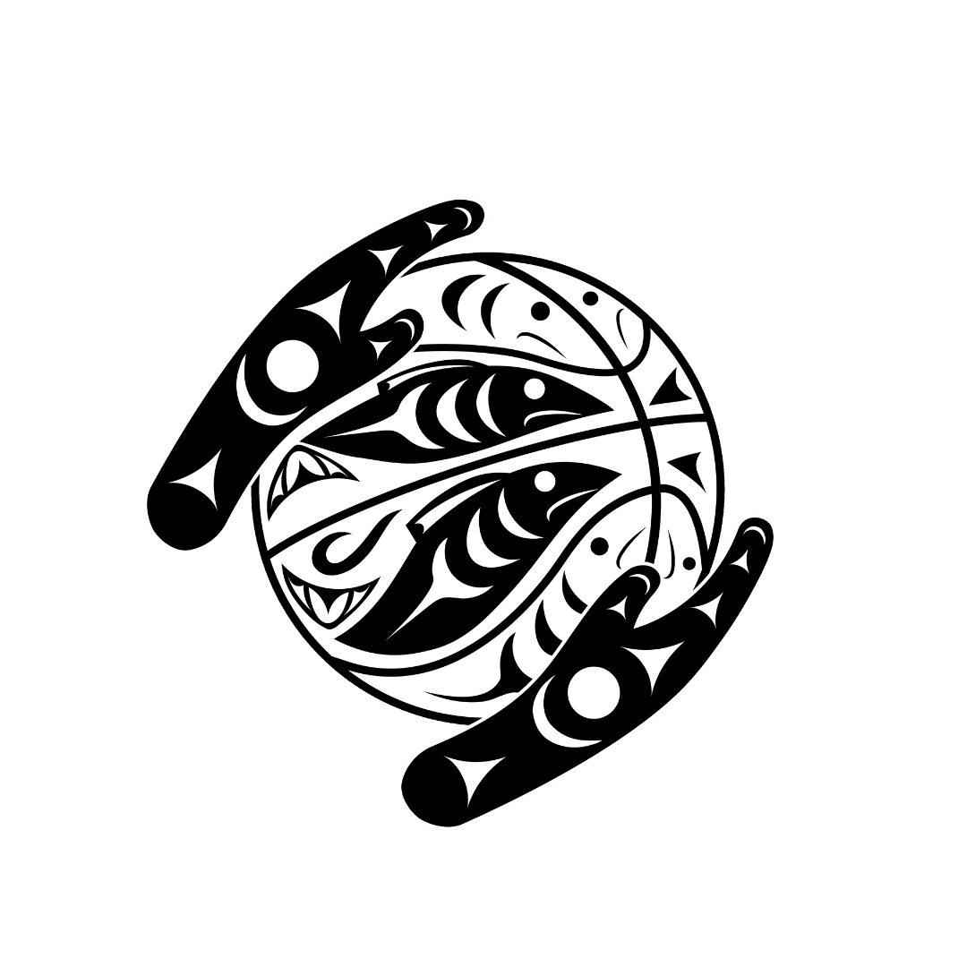 Combining sport and culture together, this design features salmon which has been a traditional source of nourishment for Indigenous peoples in what is now known as British Columbia. The salmon is integrated into a basketball held in two hands, representing the nourishment that sport provides in the form of respecting and caring for one’s physical and mental wellbeing.